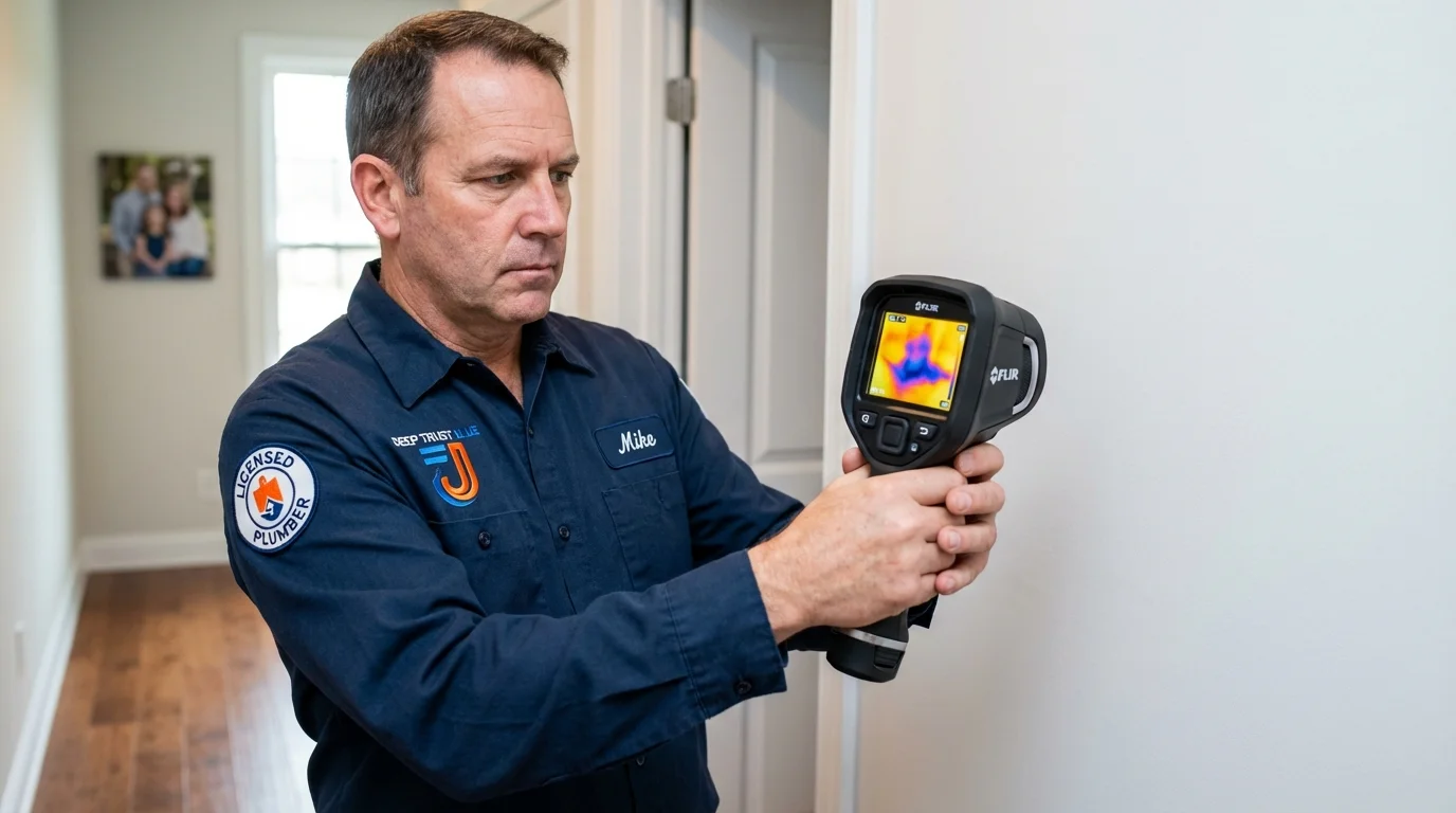 Thermal imaging leak detection by Johns Plumbing LLC in Rockwell